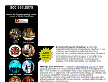 Tablet Screenshot of destinationrestaurantconsulting.com